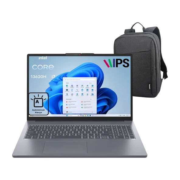 Ideapad Slim 3 16IRH10 P16 Intel Core I7 13620H 16GB 2tb SSD Freedos 16" Fhd Taşınabilir Bilgisayar 83K2001VTR Lenovo Çanta Hediye ürün görseli 1