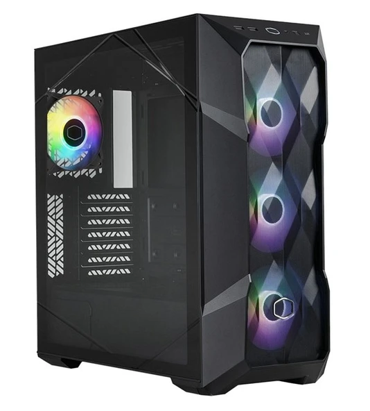 COOLERMASTER CM MasterBox TD500 V2 TG Siyah 850W 80+ Gold ARGB 4x12cm Fanli, Kristal Mesh Panel MidTower Kasa ürün görseli 1