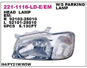HYUNDAİ ACCENT 2000-2002 ÖN FAR LAMBA SOL DEPO ürün görseli 1