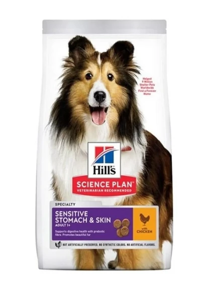 Hill's Adult Sensitive Skin Tavuklu Hassas Açık Yetişkin Köpek Maması 1,5 KG ürün görseli 1