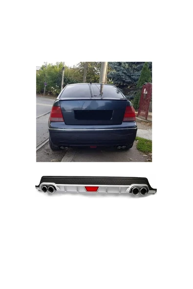 OTO H.İ.T. VOLKSWAGEN BORA UYUMLU BODY KİT DİFÜZÖR 4 ÇIKIŞ YUVARLAK GRİ MODEL 1 ürün görseli 1