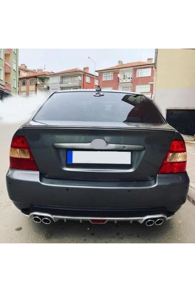OTO H.İ.T. TOYOTA COROLLA 02-06 UYUMLU BODY KİT DİFÜZÖR 4 ÇIKIŞ YUVARLAK GRİ MODEL 1 ürün görseli 1