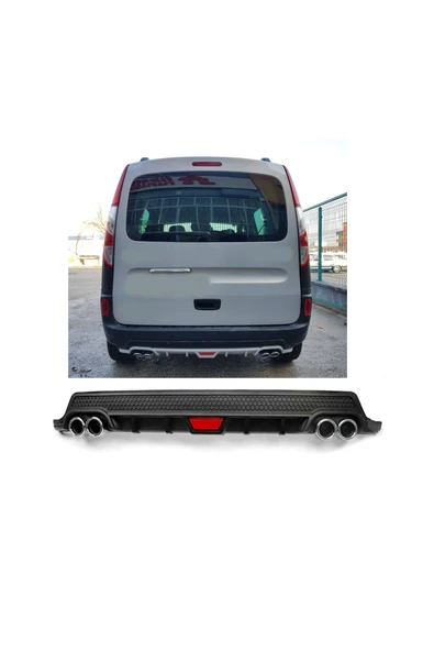 OTO H.İ.T. RENAULT KANGO 12 ÜZERİ UYUMLU BODY KİT DİFÜZÖR 4 ÇIKIŞ YUVARLAK SİYAH MODEL 2 ürün görseli 1
