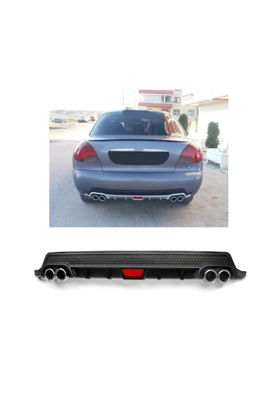 OTO H.İ.T. FORD MONDEO İLK KASA UYUMLU BODY KİT DİFÜZÖR 4 ÇIKIŞ YUVARLAK SİYAH MODEL 2 ürün görseli 1