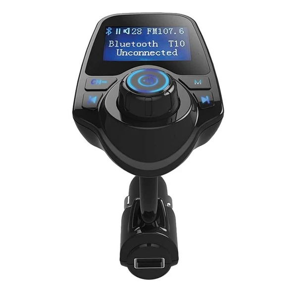 Hello T10 USB-SD-AUX-Bluetooth Destekli 2.1A FM Transmitter - Resim 2