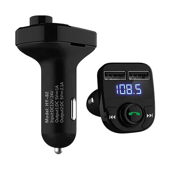Hello 12-24 Volt 3.1 Amper Hızlı Şarj Destekli Çift USB/SD-Bluetooth Fm Transmitter HL-19680 ürün görseli 1