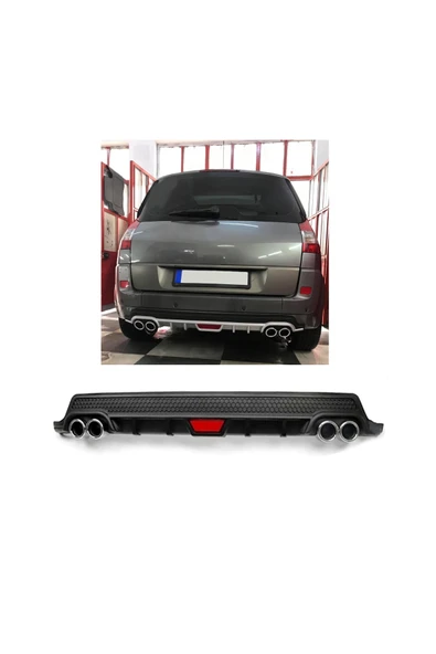 OTO H.İ.T. RENAULT SCENİC MK2 UYUMLU BODY KİT DİFÜZÖR 4 ÇIKIŞ YUVARLAK SİYAH MODEL 2 ürün görseli 1