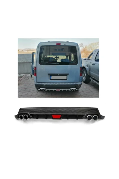 OTO H.İ.T. OPEL COMBO UYUMLU BODY KİT DİFÜZÖR 4 ÇIKIŞ YUVARLAK SİYAH MODEL 2 ürün görseli 1