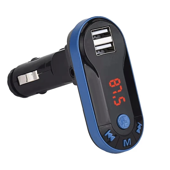 Hello HL-19683 FM Modulatör Çift USB/SD/MP3 12-24 Volt Bluetooth Hafızasız Fm Transmitter ürün görseli 1
