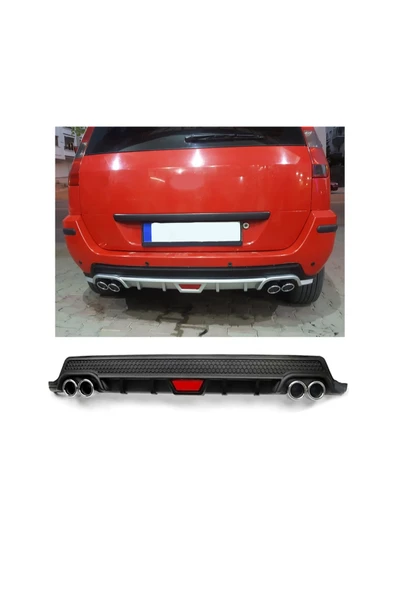 OTO H.İ.T. FORD FUSION UYUMLU BODY KİT DİFÜZÖR 4 ÇIKIŞ YUVARLAK SİYAH MODEL 2 ürün görseli 1