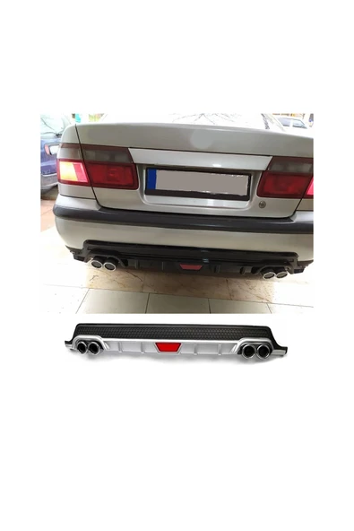 OTO H.İ.T. MAZDA 626 UYUMLU BODY KİT DİFÜZÖR 4 ÇIKIŞ YUVARLAK GRİ MODEL 1 ürün görseli 1