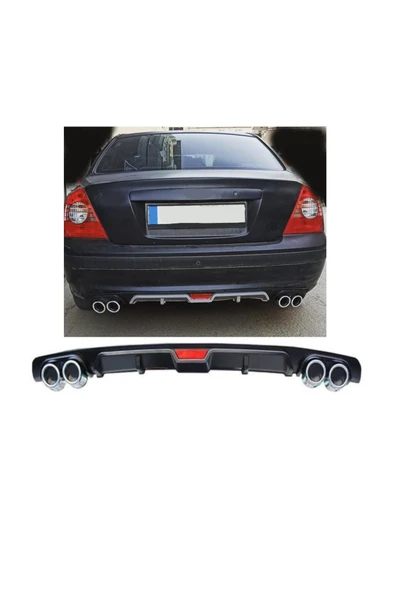 OTO H.İ.T. HYUNDAİ ELANTRA UYUMLU BODY KİT DİFÜZÖR 4 ÇIKIŞ SİYAH YUVARLAK ürün görseli 1