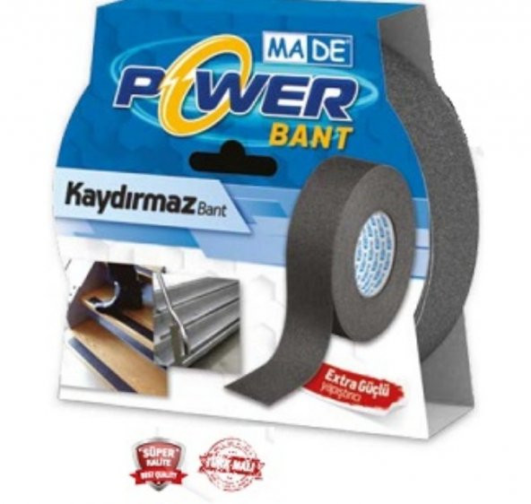 MADE Merdiven Kaydırmazlık Bantı  25x15 Metre  siyah ürün görseli 1