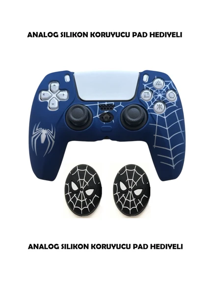 PS5 Dualsense Spider-Man Koruyucu Silikon Kılıf + Analog silikon Koruyucu ürün görseli 1