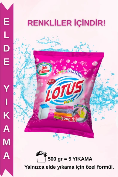 Lotus ELDE YIKAMA Beyazlar ve Renkliler 500g ürün görseli 1