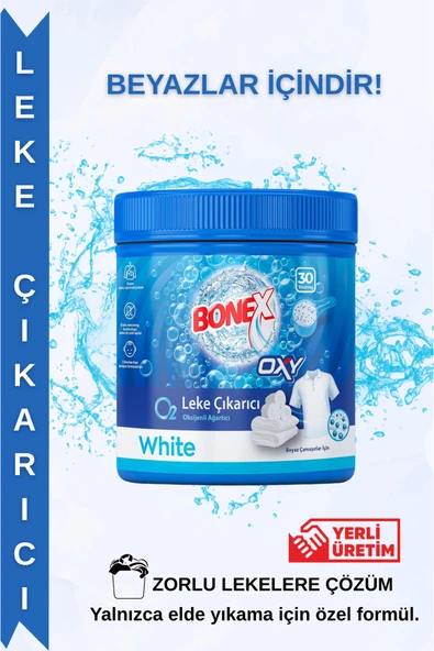 Bonex Oxy 750 g Toz Leke Çıkarıcı – Beyazlar İçin Güçlü Beyazlatıcı Performans ürün görseli 1