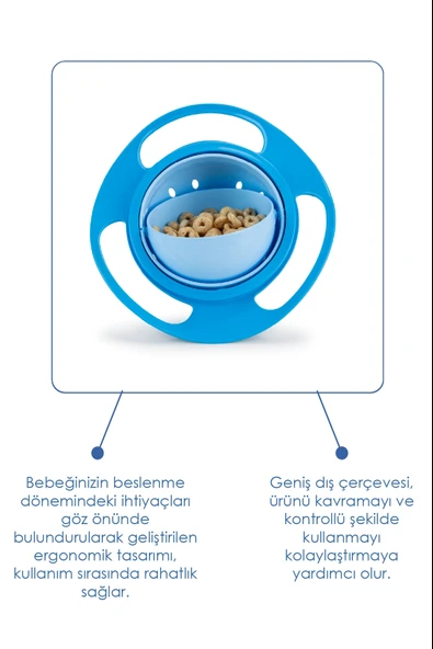 Babyjem Dökülmeyen Tabak - Mavi - Resim 4
