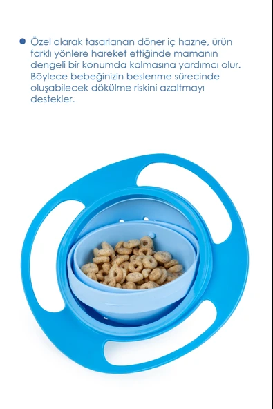 Babyjem Dökülmeyen Tabak - Mavi - Resim 6