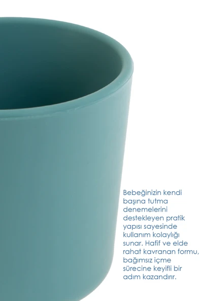 Babyjem Silikon Bardak Yeşil - Resim 4