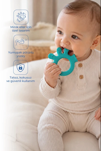 Babyjem Diş Kaşıyıcı Ahtapot Yeşil ürün görseli 1