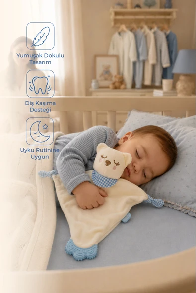 Babyjem Beyaz Baby Jem Diş Kaşıyıcılı Uyku Arkadaşım 603 ürün görseli 1