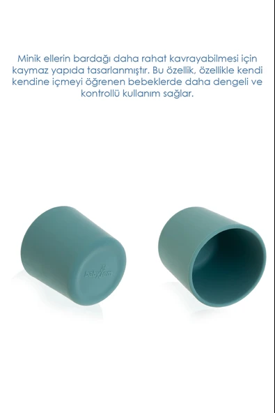 Babyjem Silikon Bardak Yeşil - Resim 5