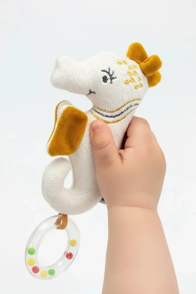 Babyjem Çıngıraklı Deniz Atı 818 Mint Yeşili 15x8 cm ürün görseli 1