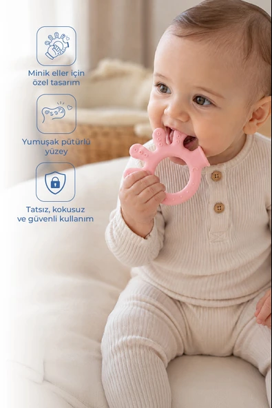 Babyjem Ahtopot Diş Kaşıyıcı Pembe ürün görseli 1