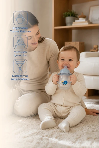 Babyjem Damlatmayan Suluk 250 ml Gri ürün görseli 1