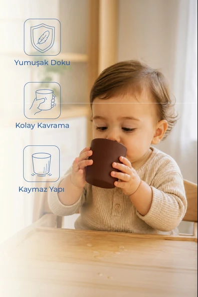 Babyjem Silikon Bardak Mocha ürün görseli 1