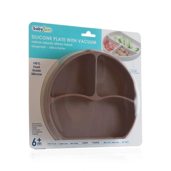 Babyjem Silikon Tabak Latte - Resim 8