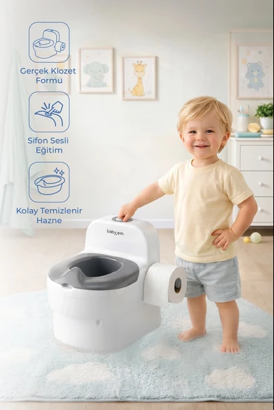 Babyjem Sesli Klozet Lazımlık 863 Beyaz ürün görseli 1
