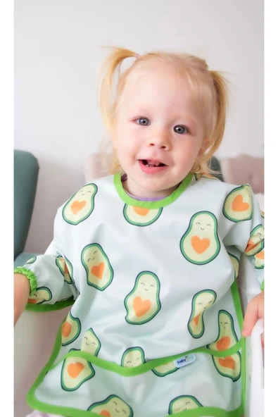 Babyjem Baskılı Blw Kollu Önlük Avakado Desen ürün görseli 1