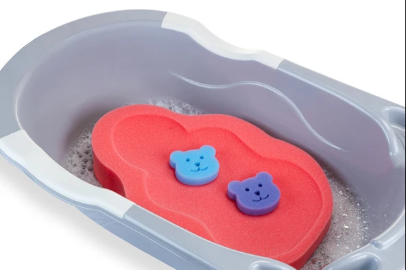 Babyjem Küvet Süngeri Banyo Süngeri  Kırmızı ürün görseli 1