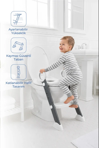 Babyjem Basamaklı & Katlanır Klozet Adaptörü Beyaz ürün görseli 1