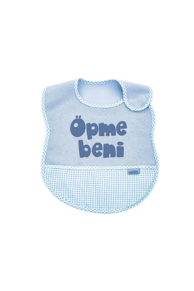 Babyjem Lüks Öpme Beni Mama Önlüğü Mavi ürün görseli 1