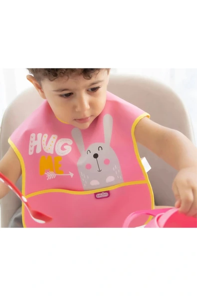 Babyjem Poli Muşamba Önlük Büyük Pembe ürün görseli 1