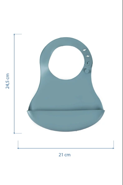 Babyjem 718 Mini Silikon Önlük Mint - Resim 7