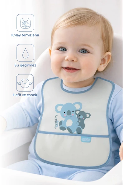 Babyjem Poli Muşamba Önlük Küçük Mavi ürün görseli 1