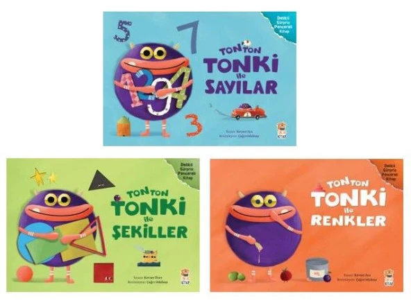 Tonton Tonki İle Şekiller - Sayılar - Renkler 3 Kitap CİLTLİ ürün görseli 1