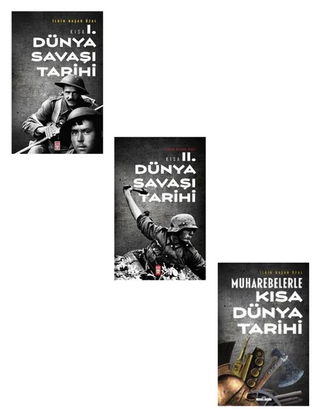 Kısa 1. Dünya Savaşı Tarihi + Kısa 2. Dünya Savaşı Tarihi + Muharebelerle Kısa Dünya Tarihi 3 Kitap Set ürün görseli 1