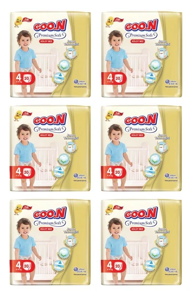Goon Premium Soft Külot Bebek Bezi (4 Beden) 9-14 Kg | 20x6 Paket ürün görseli 1