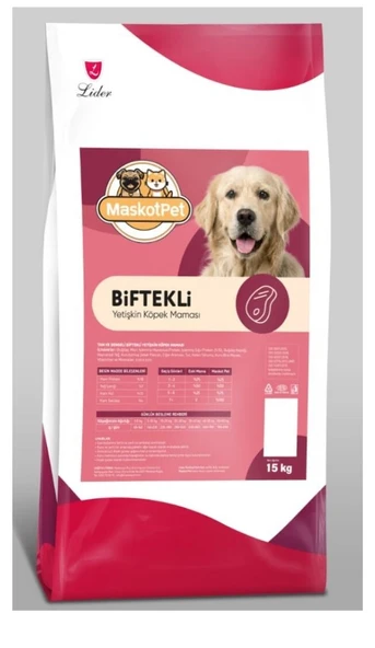 Maskot Biftekli Yetişkin Köpek Maması 15kg ürün görseli 1