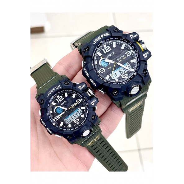 Joefox Digital Analog Yeşil .çift Saati Silikon 2 Adet ürün görseli 1