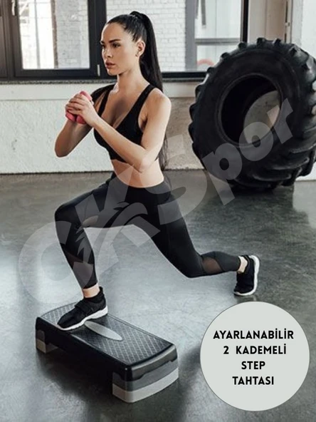 Step Tahtası 2 Kademe Yükseklik Ayarlı Step Egzersiz Aleti, Kardiyo ve Fitness Platformu ürün görseli 1