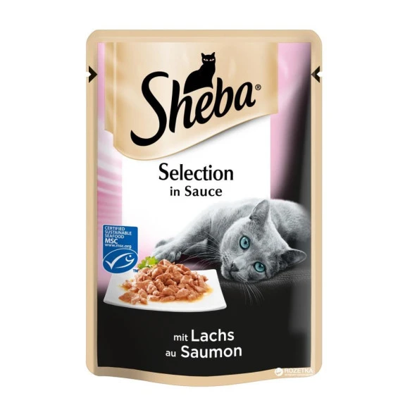 Sheba Pouch Somonlu Yetişkin Kedi Konservesi 85gr ürün görseli 1