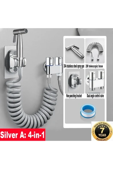 OEM Banyo Bide Basınçlı Püskürtücü Taharet Musluğu Klozet Hortumu Krom Renk İthal 7 Yıl Garantili ürün görseli 1