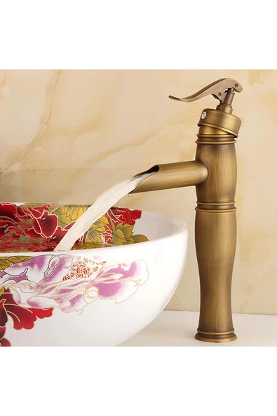 OEM Banyo Çanak Lavabo Bataryası Antik Şelale Renk Yeni Model 7 Yıl Garantili Ithal ürün görseli 1