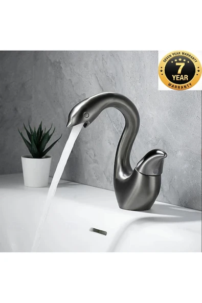 OEM Banyo Lavabo Bataryası Kuğu Model Antrasit Renk Yeni Ürün Ithal 7 Yıl Garantili İthal ürün görseli 1