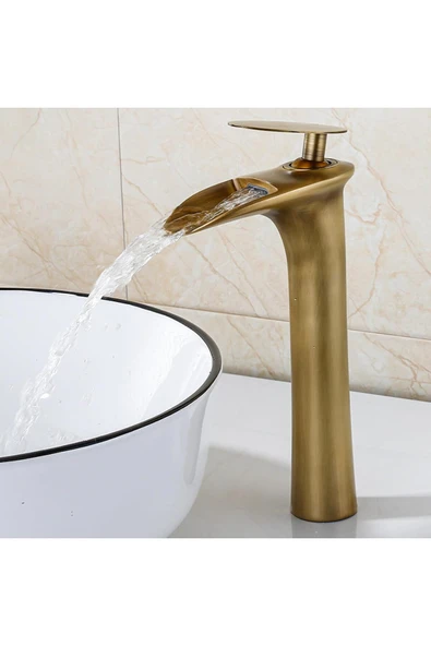 OEM Banyo Çanak Lavabo Bataryası Antik Şelale Renk Yeni Model 7 Yıl Garantili Ithal ürün görseli 1